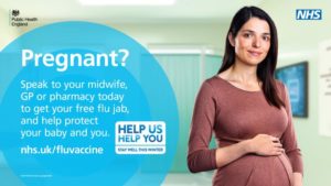 Flu pregnant poster – Kingsteignton Medical Practice